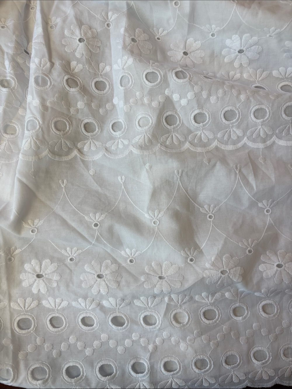 Kate Spade New York White Eyelet Midi Dress Size 8 Ruffle Sleeves 100% Cotton - Picture 7 of 9